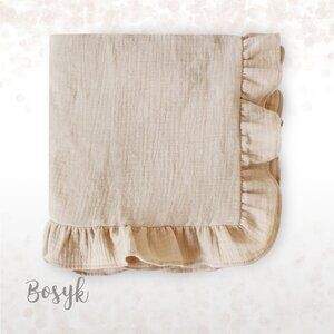 NEW - Muslin Cotton Blanket Baby Girl Golden Poppy - Throw Muslin Blanket Baby